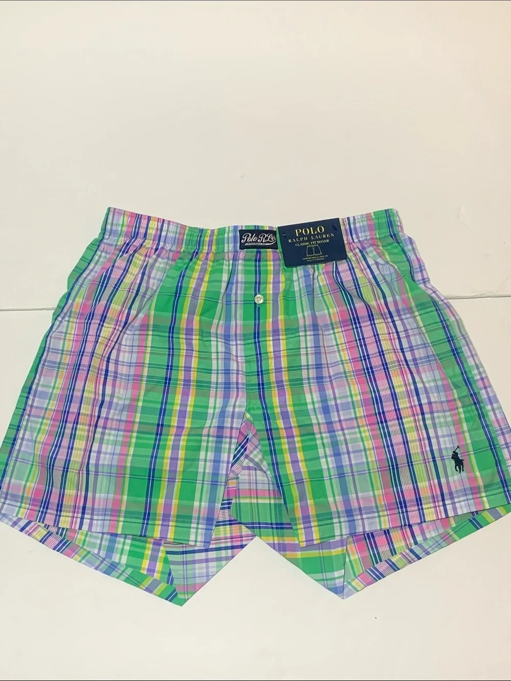 Polo Ralph Lauren Plaid Boxer Underwear Preppy wShorts Men’s Sz M NWT